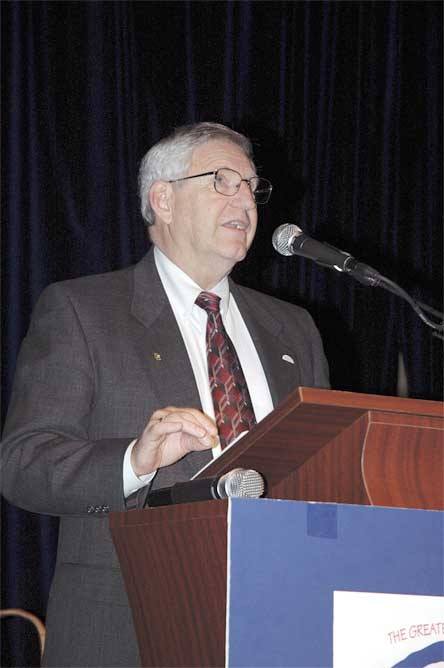 Marysville Mayor Dennis Kendall presents the 2010 State of the City address Jan. 29.