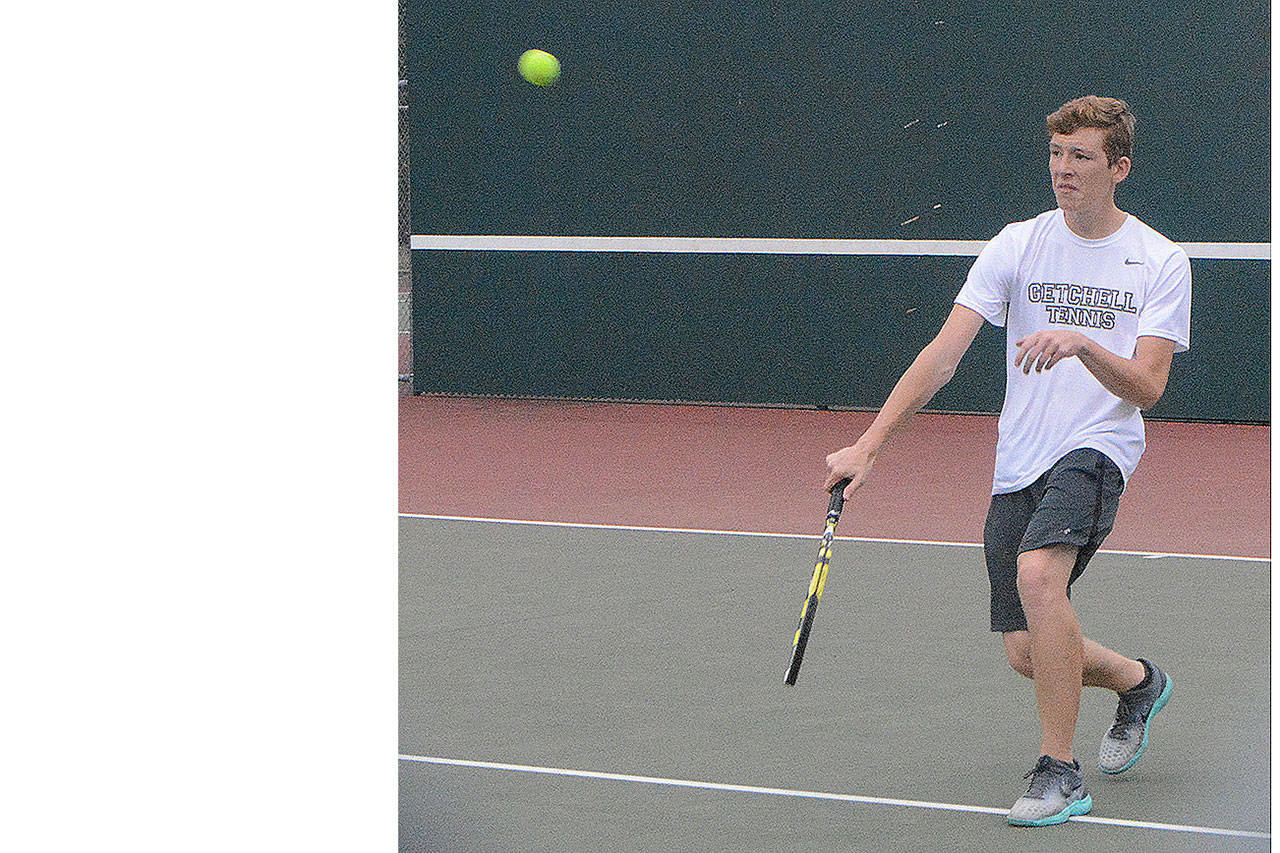 Liam Perkins hits a shot for MG.