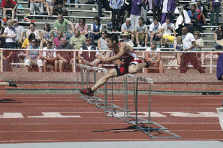 Speedy sophomore Mark Pangilinan improved from the lowest-seeded hurdler coming into the contest to a state finalist over two days.