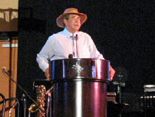 Tulalip Tribal Chairman Mel Sheldon Jr. speaks at the Aug. 15 official opening of the Tulalip Resort Hotel.